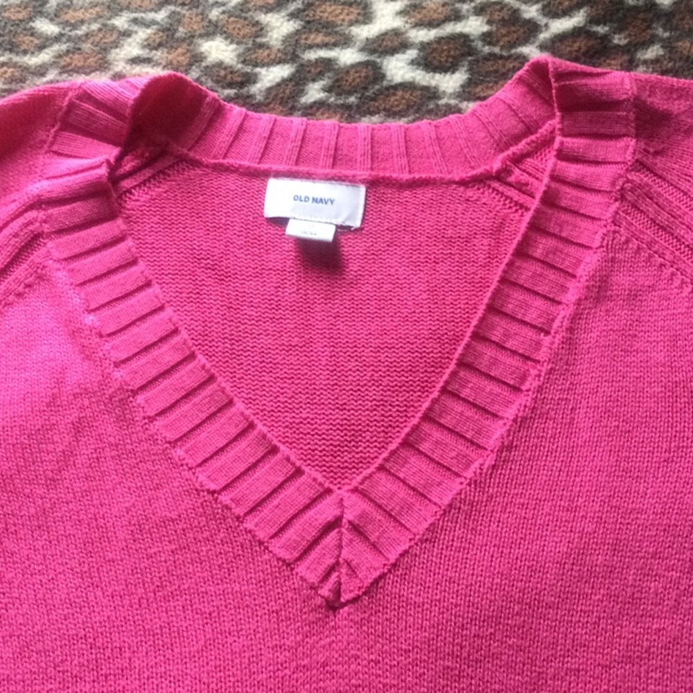 Hot pink Tunic length cotton sweater - Picture 2 of 7